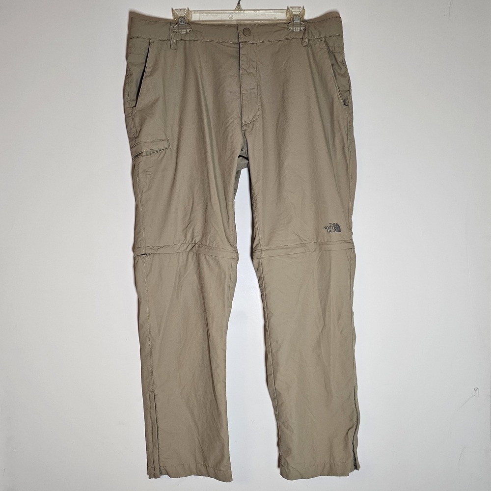 The North Face Pants Mens 38 Tan Khaki Hiking Outdoor Zip Off Nylon Tactical Bag
